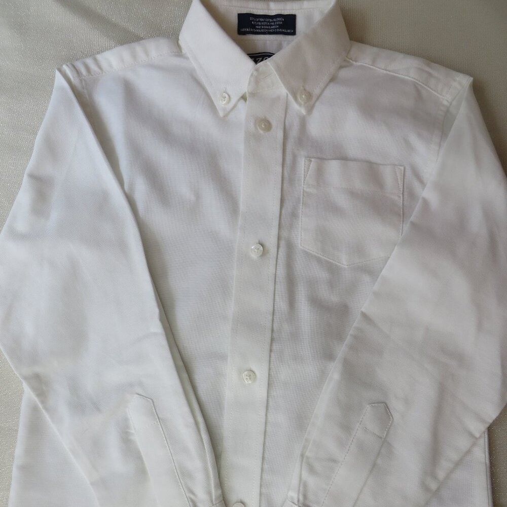 Izod Boys Button Down | White | Size 8